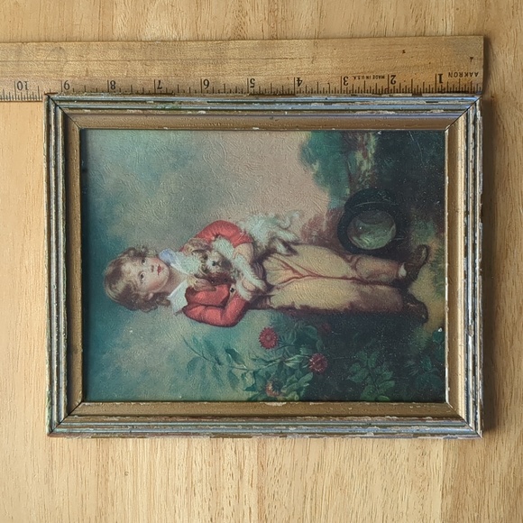 "CHUMS" Boy with Blonde Curls and his Puppy - Picture 2 of 9